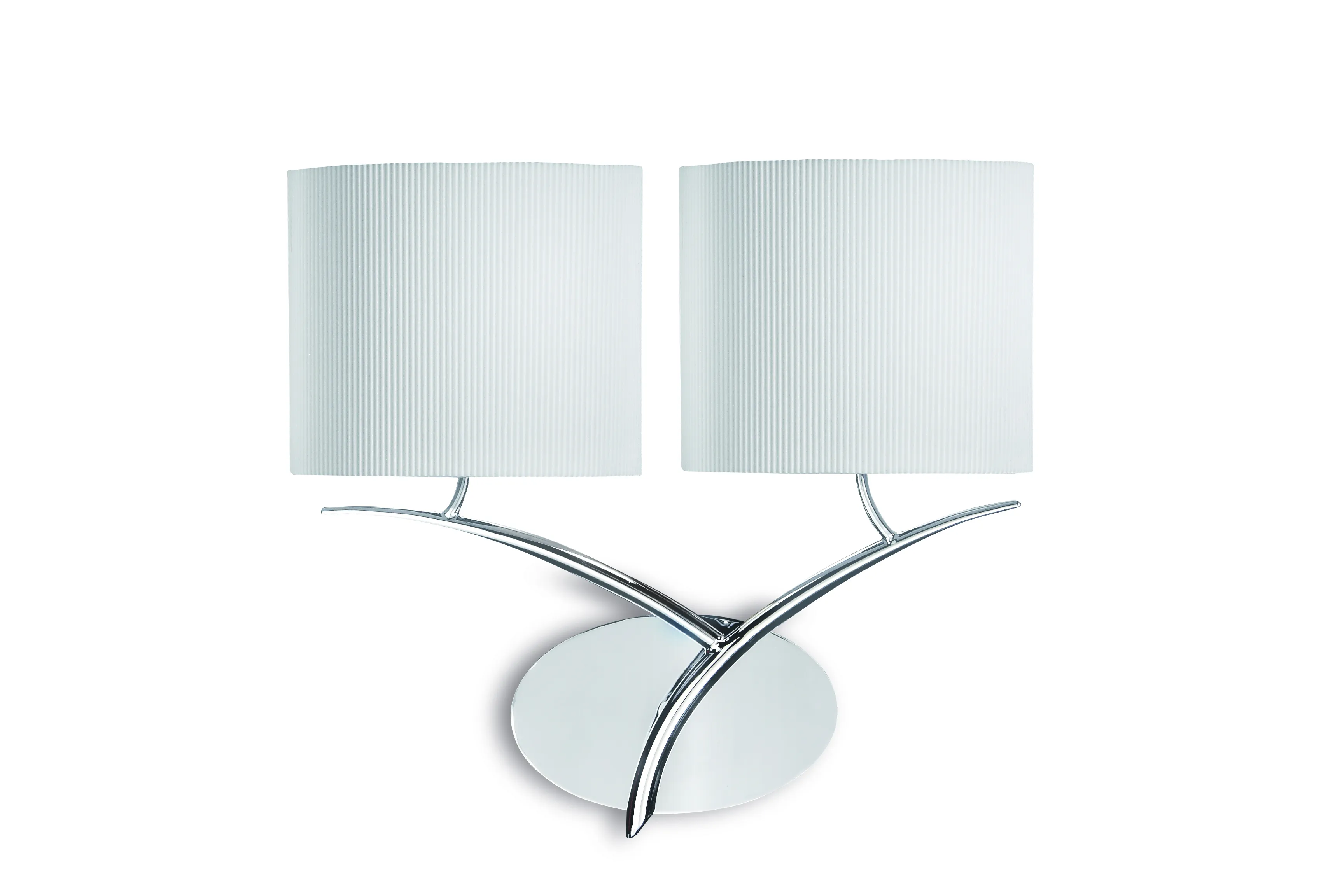 Eve Polished Chrome-Spain White Wall Lights Mantra Armed Wall Lights
